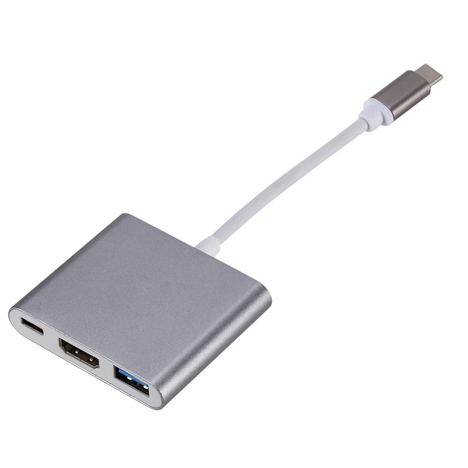 USB C HDMI Type C HDMI Mac 3.1 Converter Adapter Type C to HDMI/USB 3.0/Type C Aluminum For Apple Macbook Adapter USBC HUB
