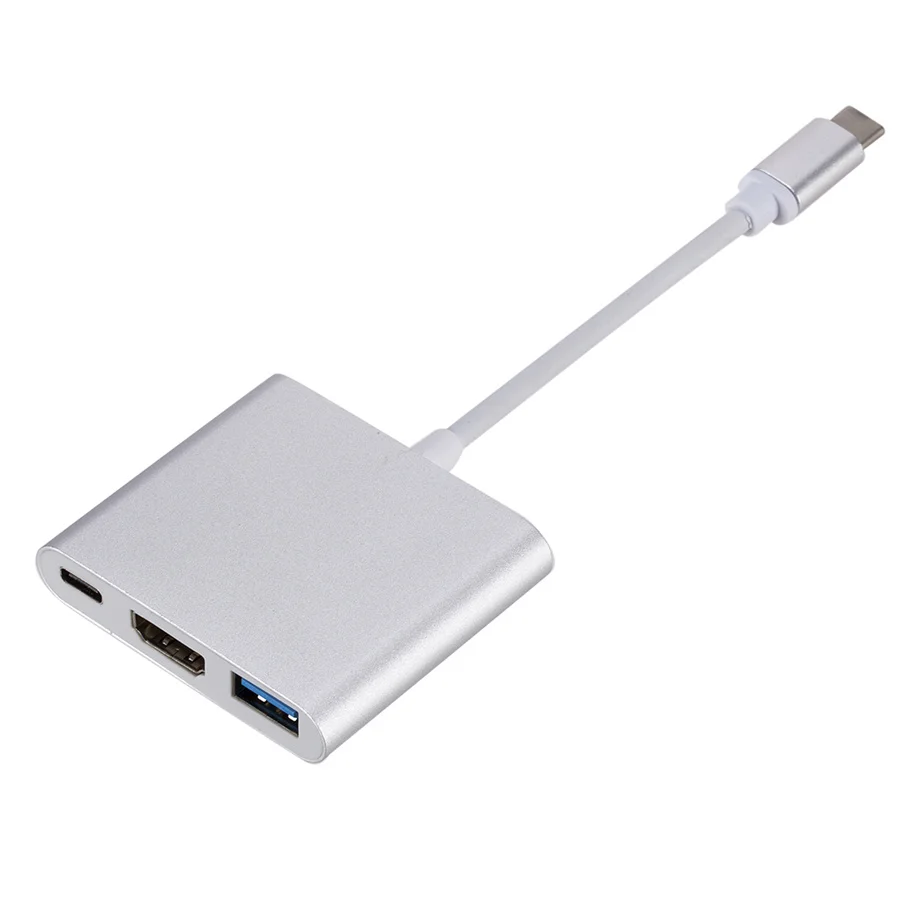USB C HDMI Type C HDMI Mac 3.1 Converter Adapter Type C to HDMI/USB 3.0/Type C Aluminum For Apple Macbook Adapter USBC HUB