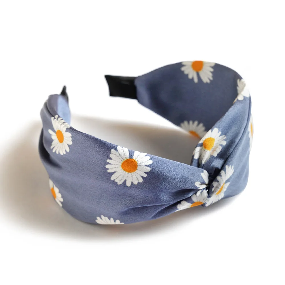Fashion Women Cross Hairband Elastic Wide Side Headband Solid Top Knot Turban Hair Hoop Print Headwear Girls Hair Accessories