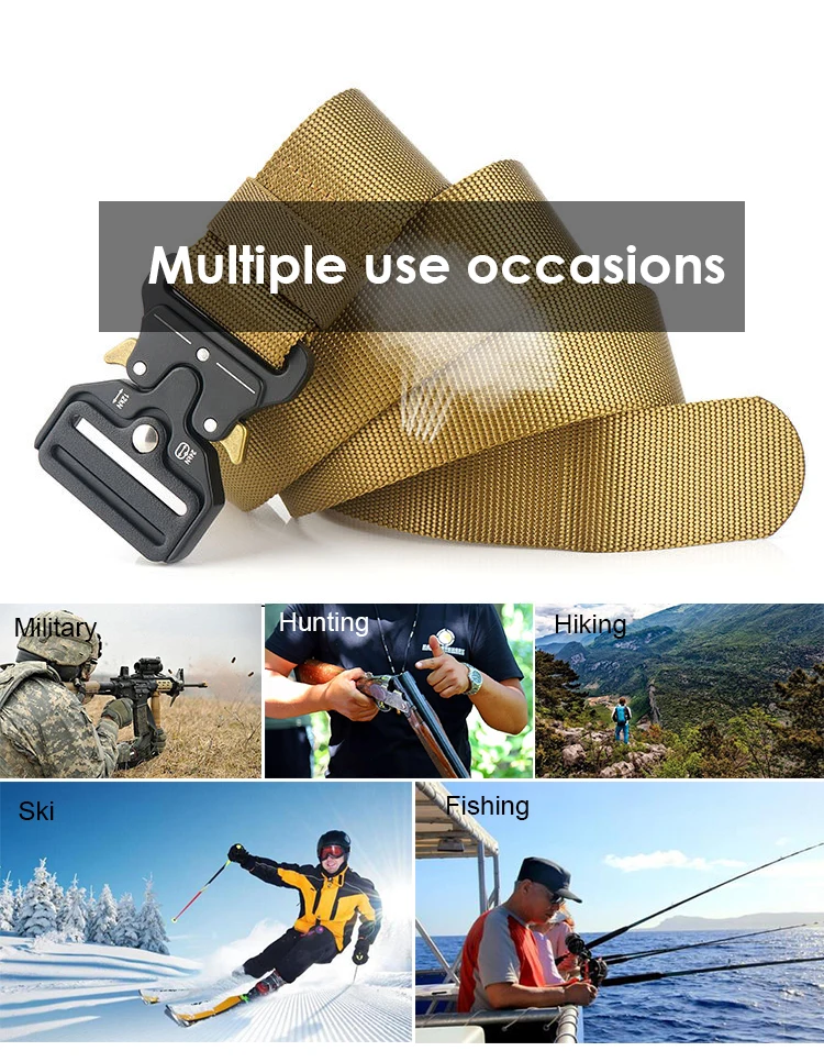 VATLTY 4.3cm Military Belt for Men 1200D Strong Soft Nylon Wide Belt Rust-Proof Metal Buckle Tactical Outdoors Belt Male Gifts