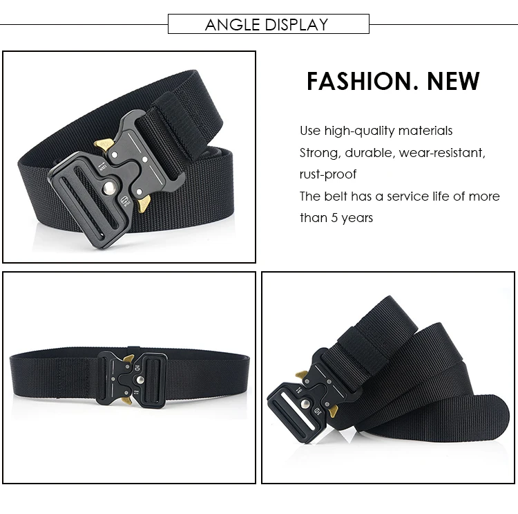 VATLTY 4.3cm Military Belt for Men 1200D Strong Soft Nylon Wide Belt Rust-Proof Metal Buckle Tactical Outdoors Belt Male Gifts