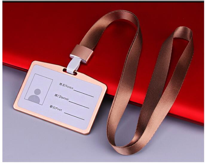 Aluminium Alloy Employee Name ID Card Cover Metal Work Identity Badge ID Business Case Credit Card Holder Wallet Case