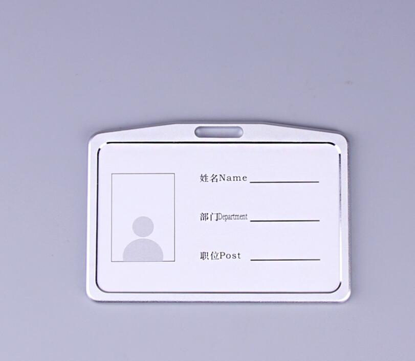 Aluminium Alloy Employee Name ID Card Cover Metal Work Identity Badge ID Business Case Credit Card Holder Wallet Case