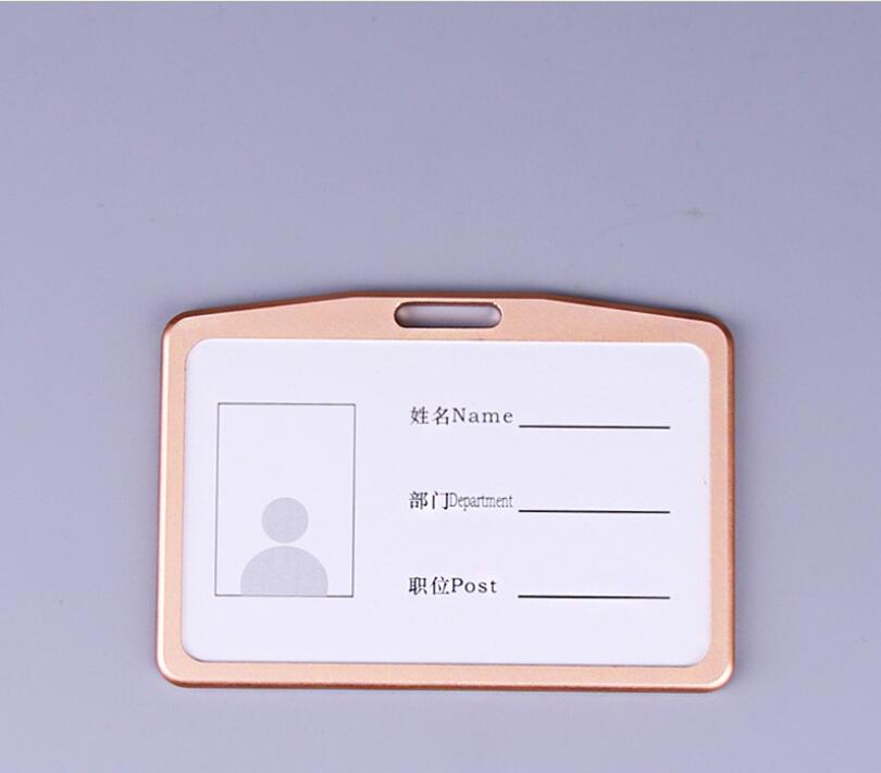Aluminium Alloy Employee Name ID Card Cover Metal Work Identity Badge ID Business Case Credit Card Holder Wallet Case
