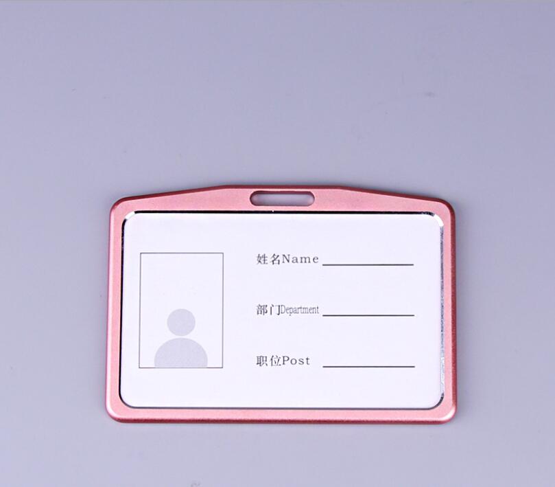 Aluminium Alloy Employee Name ID Card Cover Metal Work Identity Badge ID Business Case Credit Card Holder Wallet Case