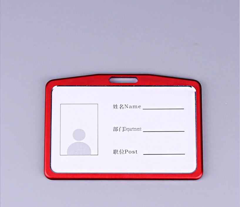 Aluminium Alloy Employee Name ID Card Cover Metal Work Identity Badge ID Business Case Credit Card Holder Wallet Case