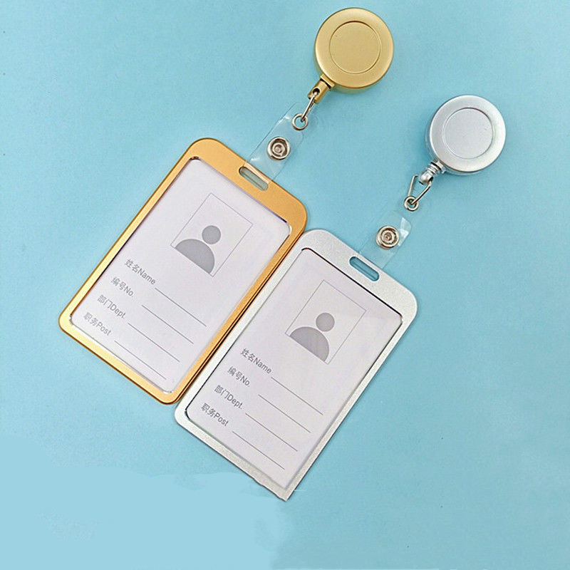 Aluminium Alloy Employee Name ID Card Cover Metal Work Identity Badge ID Business Case Credit Card Holder Wallet Case