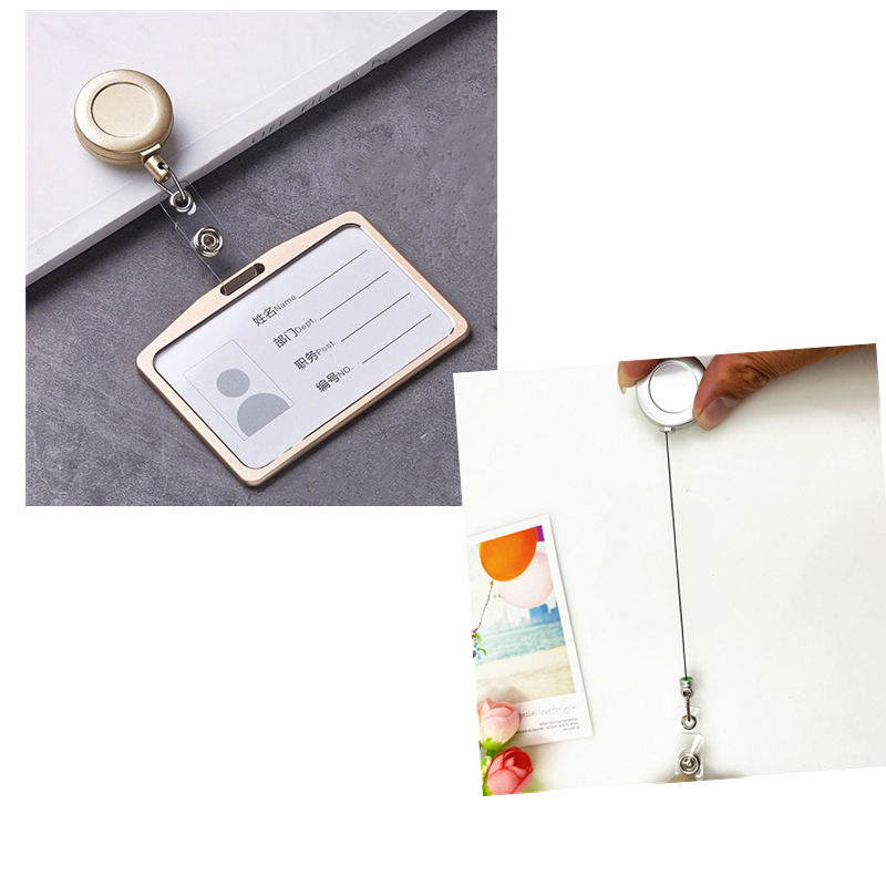 Aluminium Alloy Employee Name ID Card Cover Metal Work Identity Badge ID Business Case Credit Card Holder Wallet Case