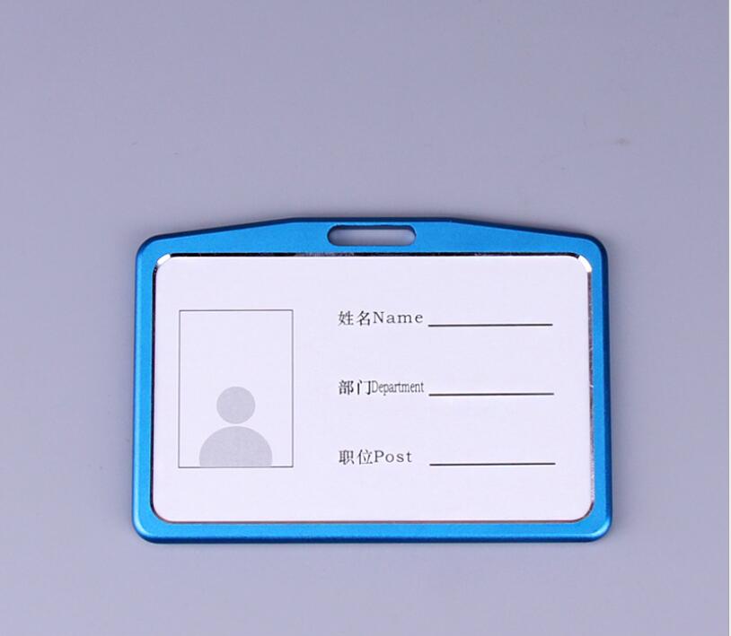 Aluminium Alloy Employee Name ID Card Cover Metal Work Identity Badge ID Business Case Credit Card Holder Wallet Case