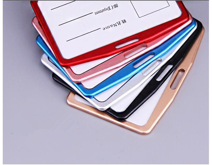 Aluminium Alloy Employee Name ID Card Cover Metal Work Identity Badge ID Business Case Credit Card Holder Wallet Case