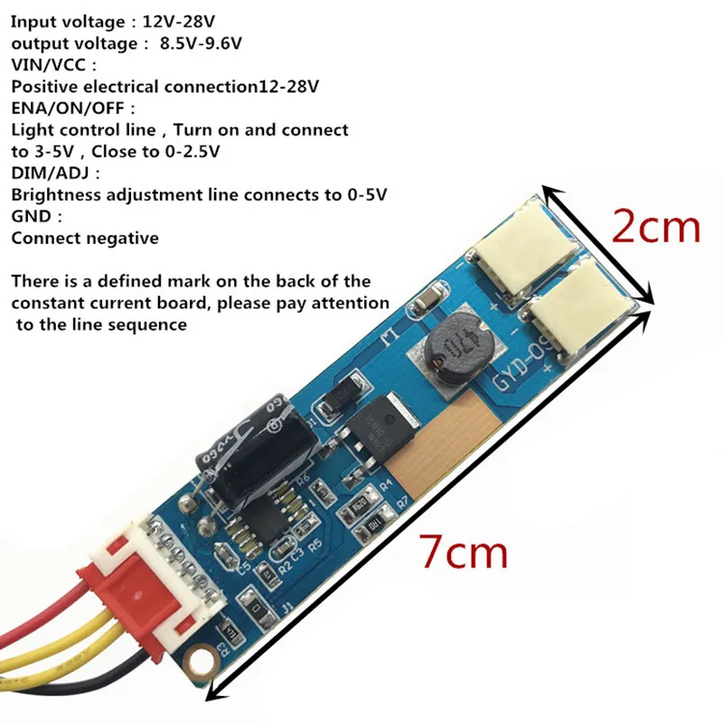 NEW 540mm LED Backlight Strip Light Kit DC 10-30V 24 Inch CCFL LCD Screen To LED Monitor Constant Current Plate