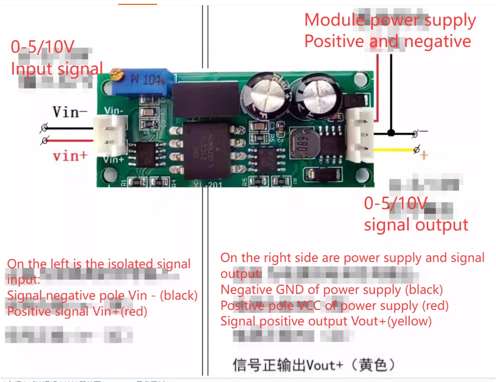 Analog Voltage Signal Isolation Conversion Module HCNR201 Voltage to Voltage 0-5V/0-10V Linear