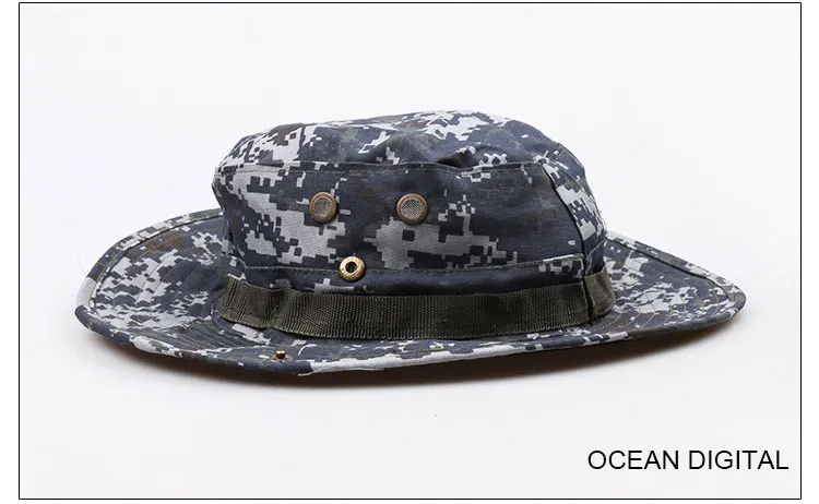 23 Colors Outdoor Camouflage Boonie Hat Top Quality Multicam Hat Men Women Tactical Hat Hunting Camping Fisherman Hats AF056