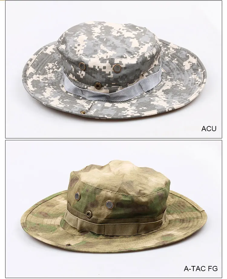 23 Colors Outdoor Camouflage Boonie Hat Top Quality Multicam Hat Men Women Tactical Hat Hunting Camping Fisherman Hats AF056