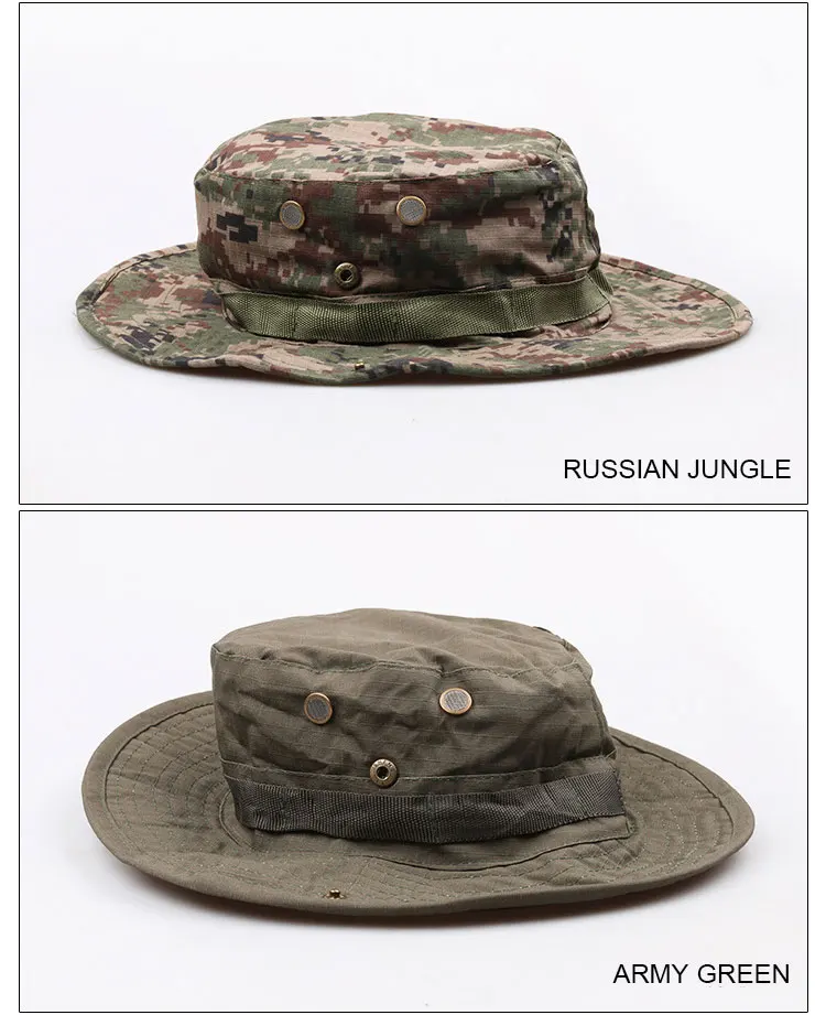 23 Colors Outdoor Camouflage Boonie Hat Top Quality Multicam Hat Men Women Tactical Hat Hunting Camping Fisherman Hats AF056