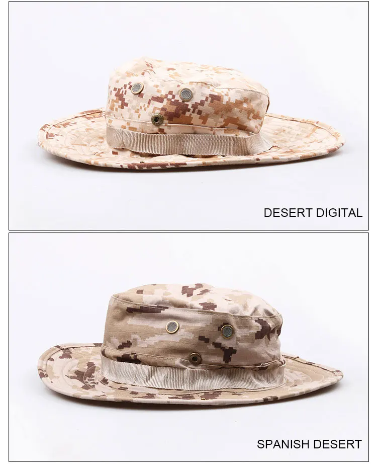 23 Colors Outdoor Camouflage Boonie Hat Top Quality Multicam Hat Men Women Tactical Hat Hunting Camping Fisherman Hats AF056