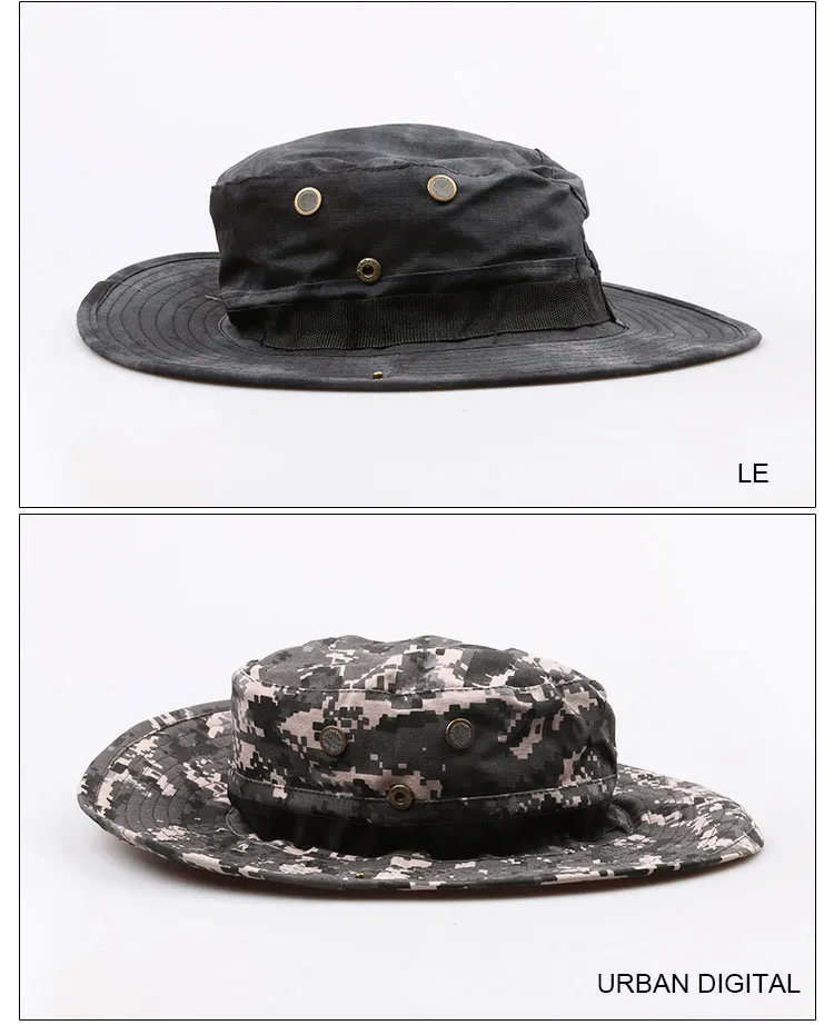 23 Colors Outdoor Camouflage Boonie Hat Top Quality Multicam Hat Men Women Tactical Hat Hunting Camping Fisherman Hats AF056