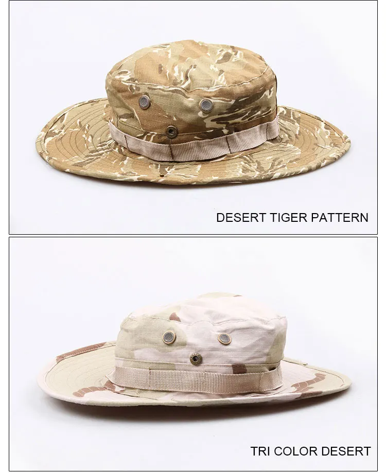 23 Colors Outdoor Camouflage Boonie Hat Top Quality Multicam Hat Men Women Tactical Hat Hunting Camping Fisherman Hats AF056