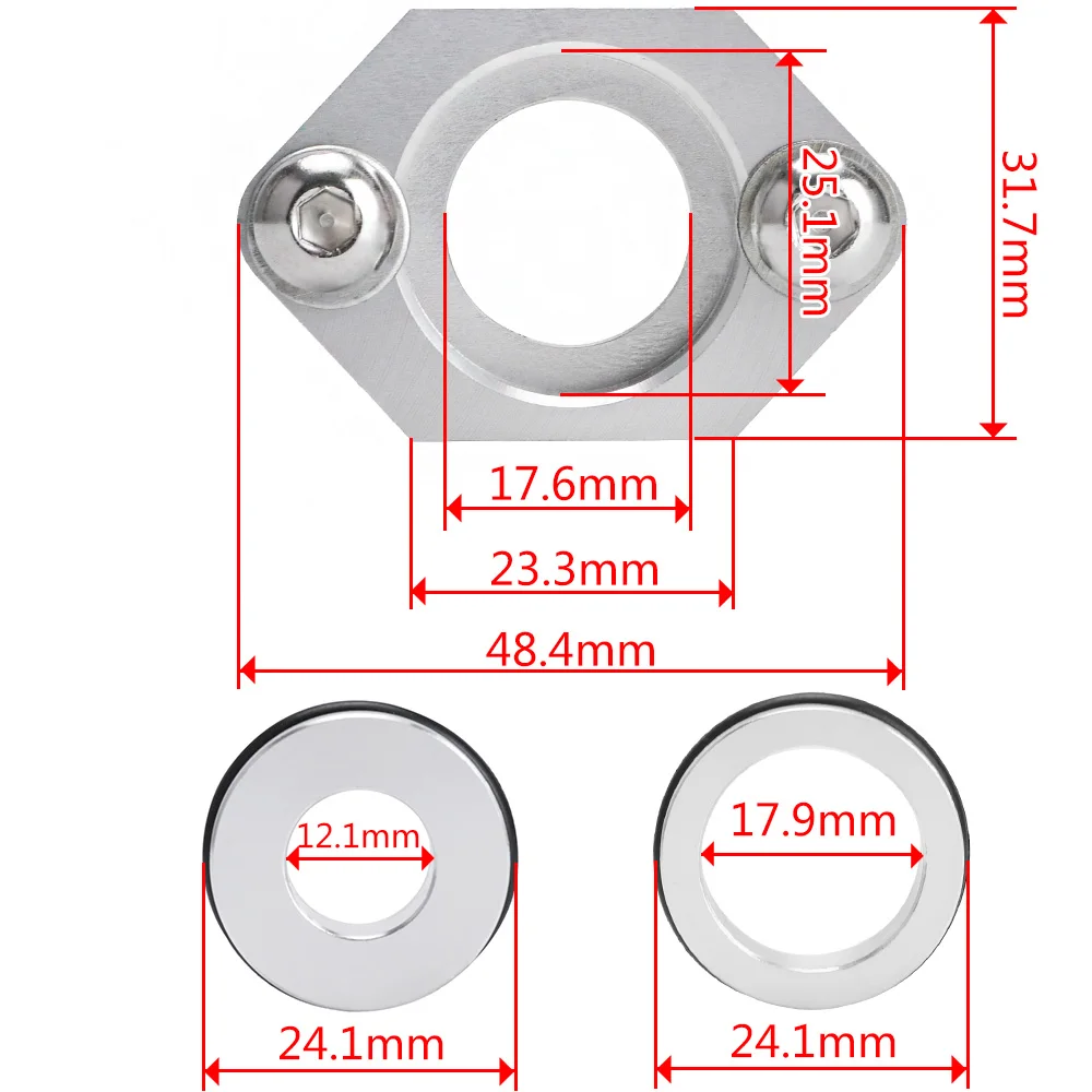 1PCS ALUMINUM MAP SENSOR ADAPTER FOR VW AUDI 1.8T FLANGE KIT GOLF GTI BEETLE JETTA A4 PIPING KIT