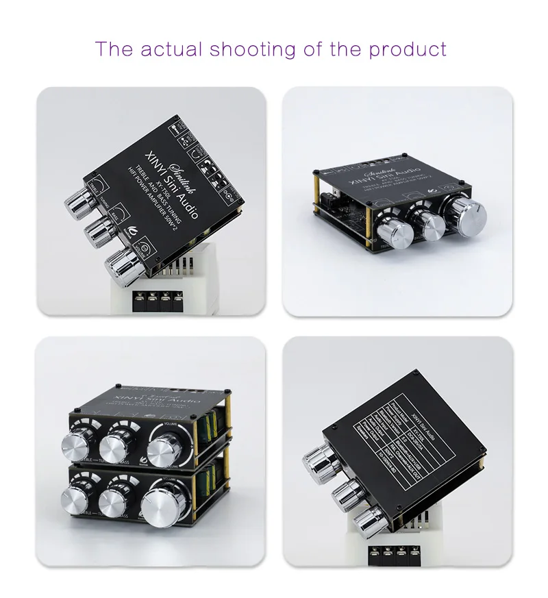TPA3116D2 50W+50W Bluetooth 5.0 Subwoofer Amplifier Board 2.0 Channel High Power Audio Stereo AUX USB Bass CAR AMP T50L T50H