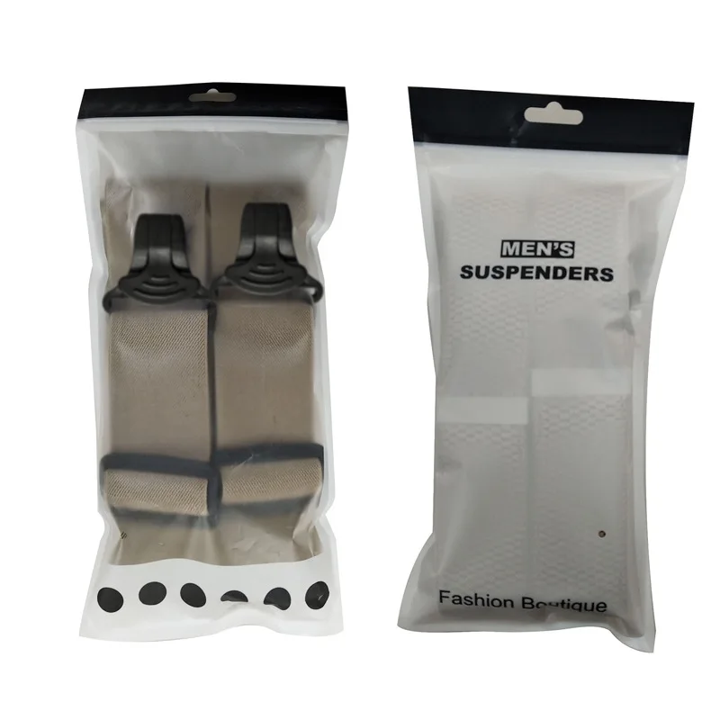 Heavy Duty Work Suspenders for Men 3.8cm Wide X-Back with 4 Plastic Gripper Clasps Adjustable Elastic Trouser Pants Braces-Black
