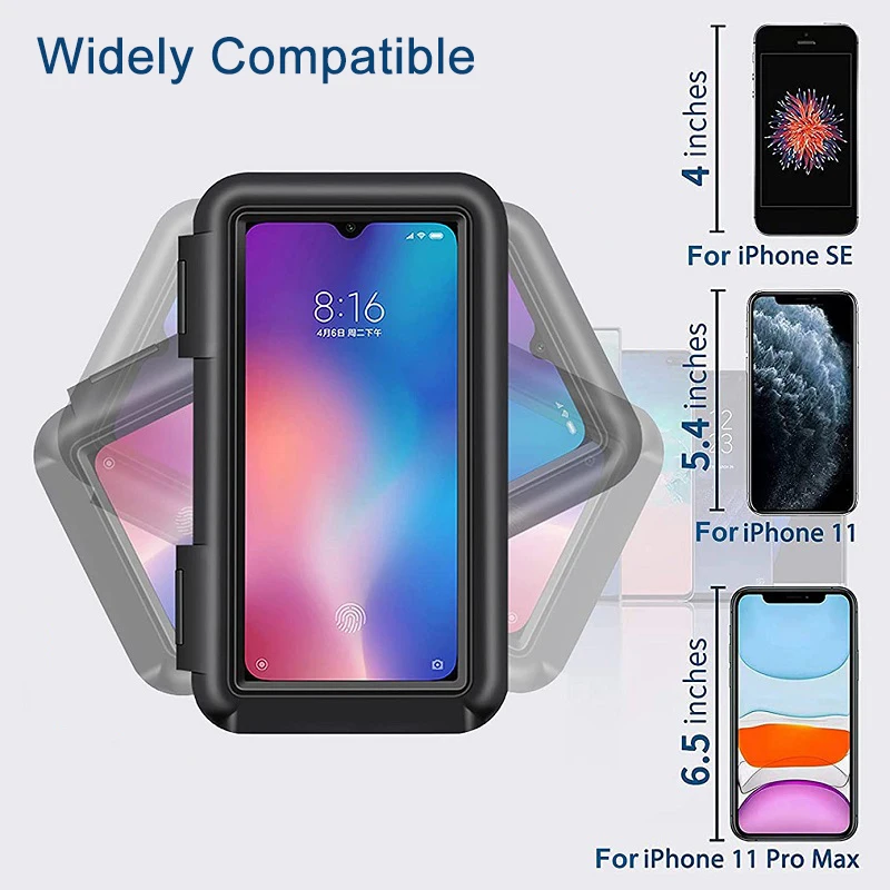 Waterproof Bike Bicycle Phone Case Universal Motorcycle Handlebar Phone Holder Stand Motorbike Scooter Cell Phone Mount Bracket