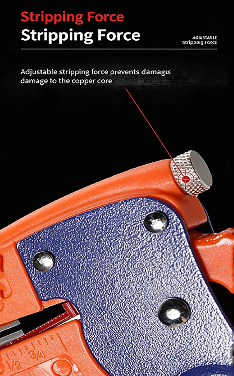 HS‑700D Automatic Duckbill Wire Stripper 0.25‑6mm² 2‑in‑1 Stripping Cutting Plier Adjustable Tension Spring Auto‑Open Electricia