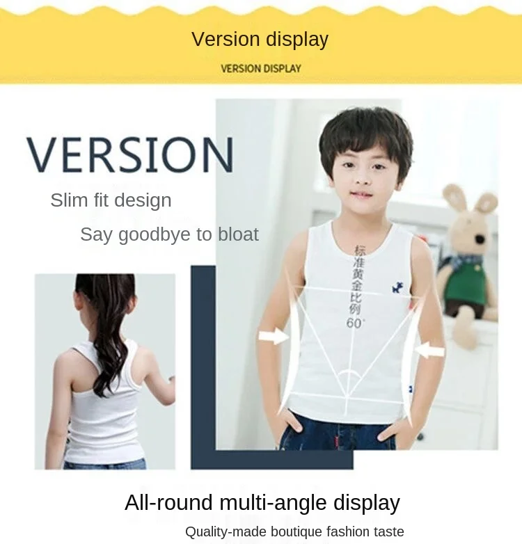 Fashion Children T-shirts for Girls Candy Color Baby Boys Graphic Tee Cotton Vest Tops Kids Summer Clothes Sleeveless T-Shirt