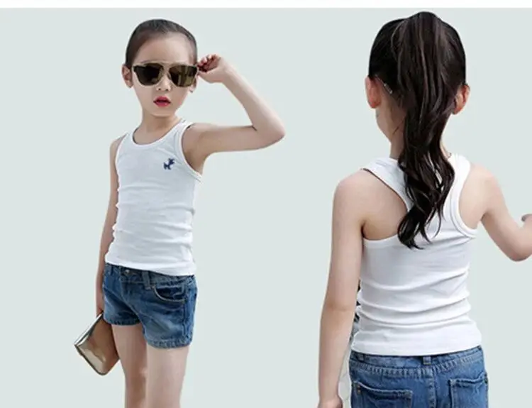 Fashion Children T-shirts for Girls Candy Color Baby Boys Graphic Tee Cotton Vest Tops Kids Summer Clothes Sleeveless T-Shirt