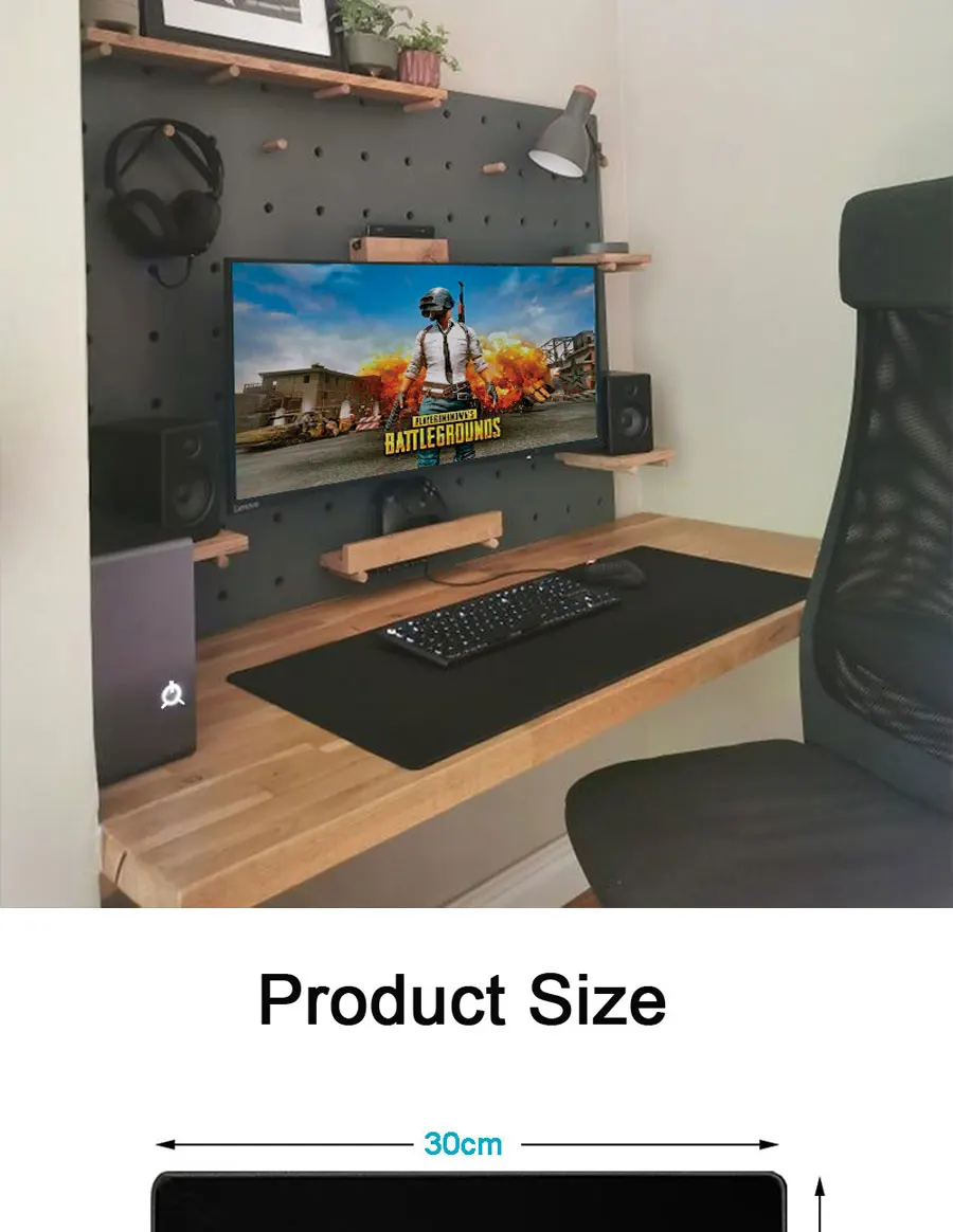 Urgrico Large Mouse Pad Anti-slip Rubber Mouse Mat PC Computer Gamer Desk Mat Stitched Edge Gaming Mouse Pad for CS GO LOL Dota