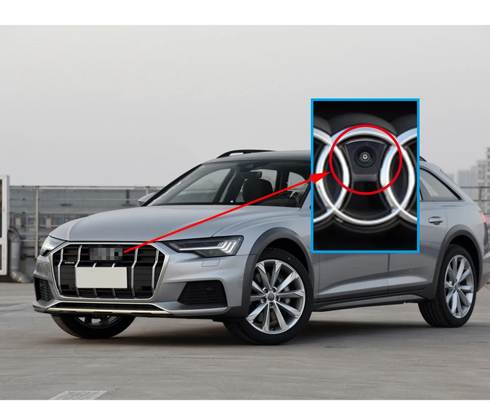 Fisheye 180° HD Night Vision Front View Camera For Audi Forward Logo Camera For Audi A1 A3 A4 A5 A6 A7 Q3 Q5 Q7 TT Front Camera