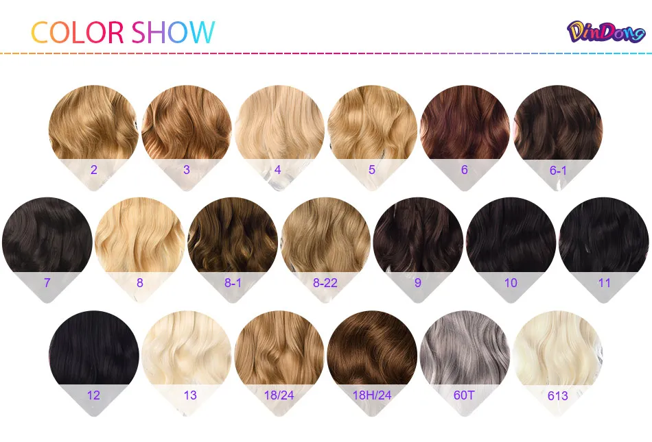 DinDong Clips In Hair Extensions 32Inch Synthetic Wavy 210G Premium Heat Resistant Hair 613# Blonde Brown 19 Colors Available