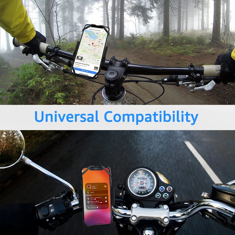 Universal Bicycle Phone Holder Motorcycle Bike Cell Phone Holder Handlebar Stand Mount for iPhone 15 Xiaomi Samsung GPS Bracket