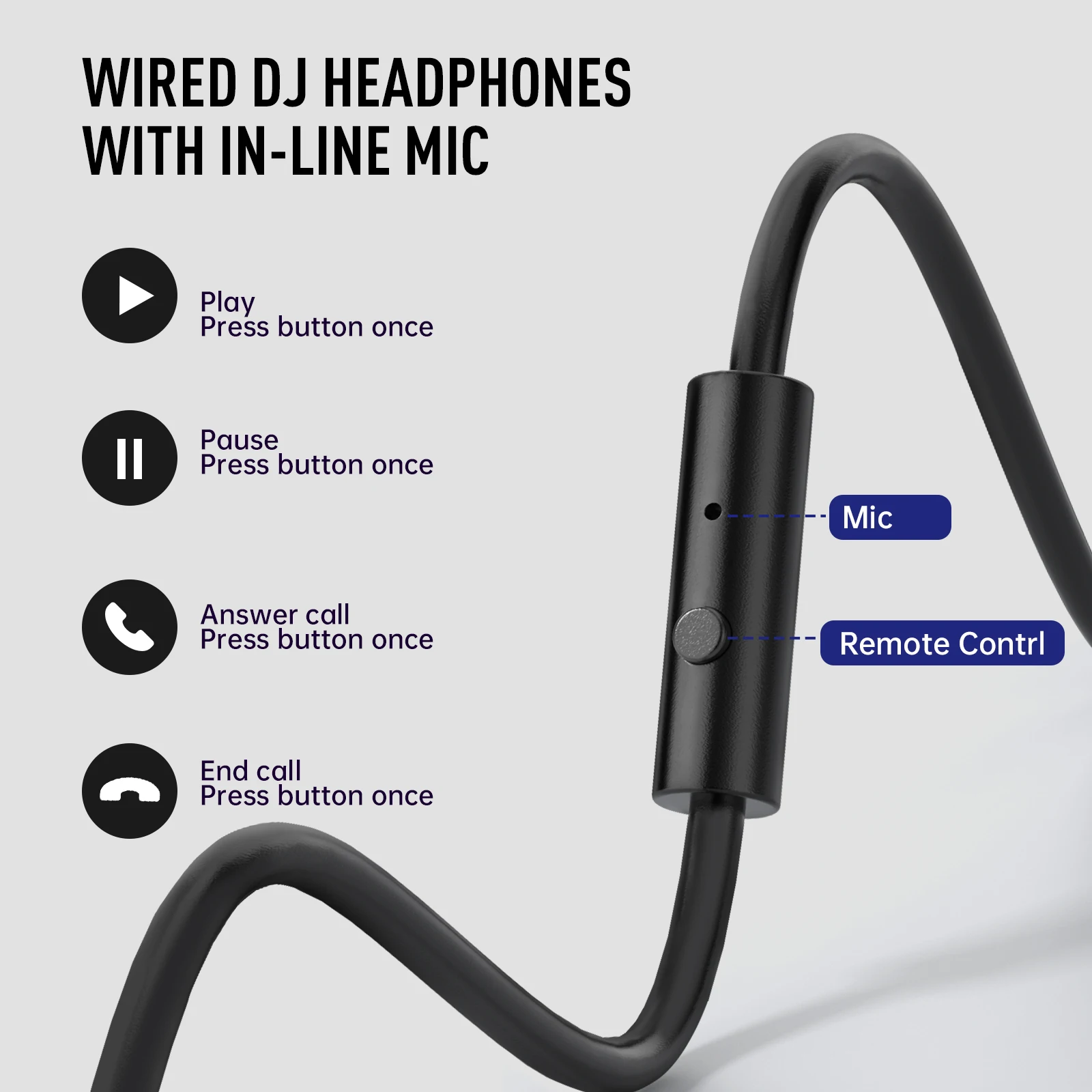Oneodio EKSA P100 3.5/6.35mm Wired Studio HiFi Headphones Over Ear Professional Hi-Res DJ Monitor Headset With Mic For Guitar
