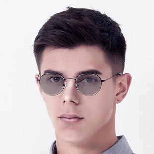 ZENOTTIC Alloy Prescription Glasses Men Square Anti Blue Light Progressive Eyeglasses High Quality Myopia Photochromic Eyewear