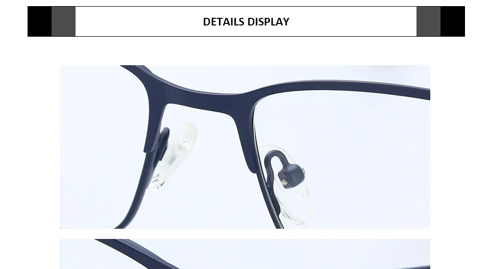 ZENOTTIC Alloy Prescription Glasses Men Square Anti Blue Light Progressive Eyeglasses High Quality Myopia Photochromic Eyewear