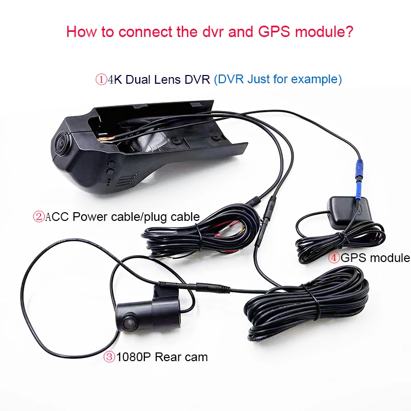 4K HD Plug And Play Dashcam Wifi Car DVR For Peugeot 3008 Allure 4008 5008 GT DS7 CROSSBACK Citroen C5 X7 APP&GPS Trajectory