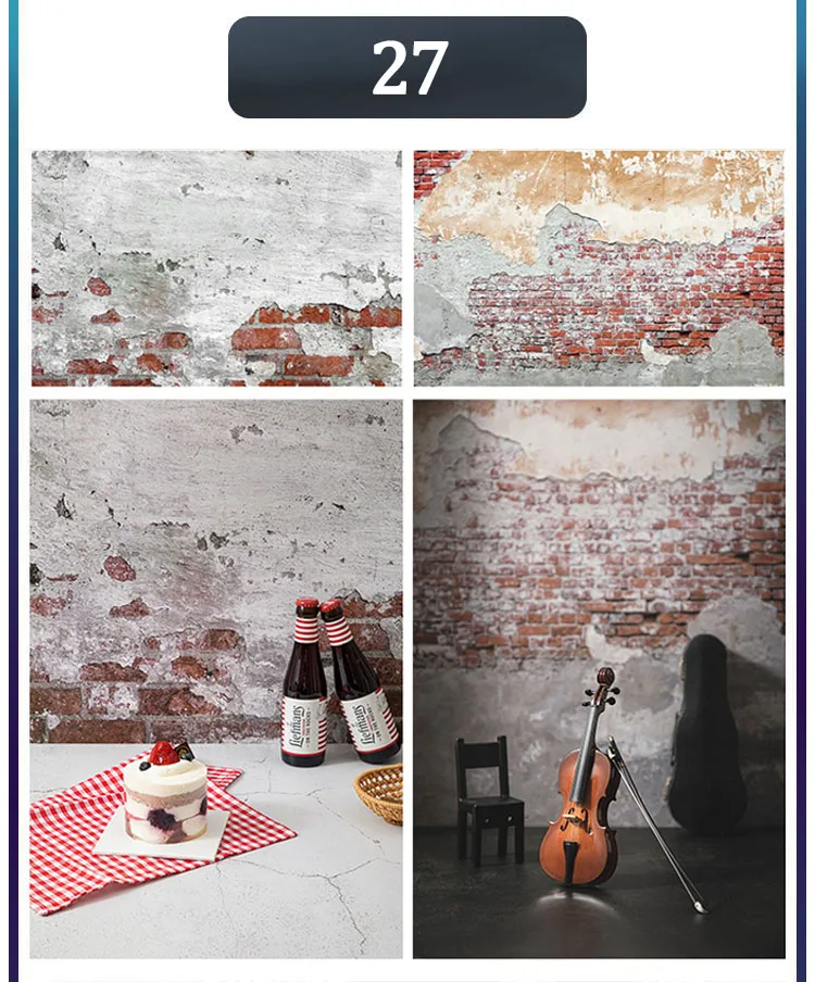 Marble Photography Backdrops 57*87CM 2 Sided Wood Grain Photo Background Wallpaper Studio Waterproof Products Photographic Props