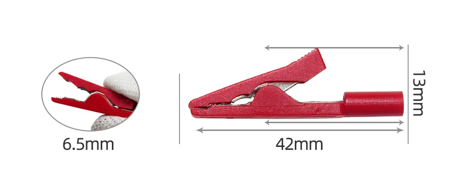 JXSINONE P2009 6Colors Full Insulated Crocodile clip connect 2mm Banana Female Adapter Test Probe Alligator Clip
