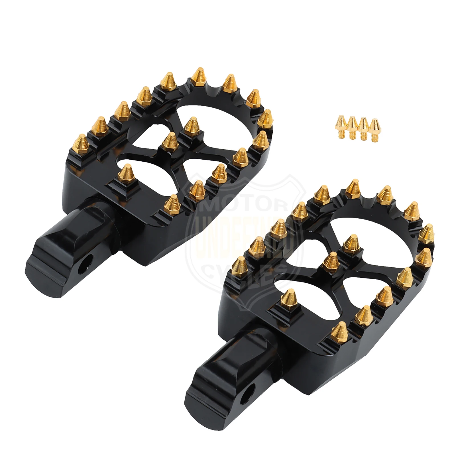 Wide MX Foot Pegs Motorcycle Footpegs Driver Passenger Front/Rear CNC For Harley Softail Fat Bob Breakout FLFB/S FXBB 2018-2023
