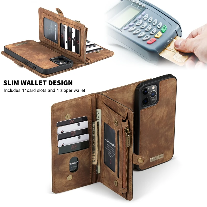 For iPhone 12 13 14 15 16 17 Pro Max Case Flip Leather Wallet Phone Bag Cover For Coque iPhone 15 12 13 Mini 12Pro 14 Plus Case
