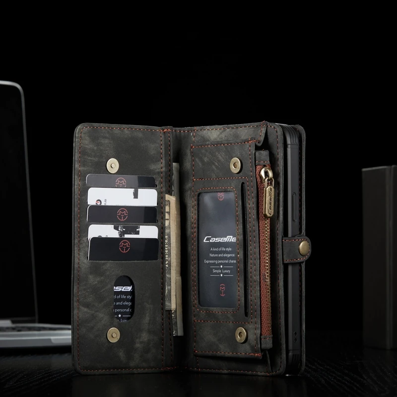 For iPhone 12 13 14 15 16 17 Pro Max Case Flip Leather Wallet Phone Bag Cover For Coque iPhone 15 12 13 Mini 12Pro 14 Plus Case