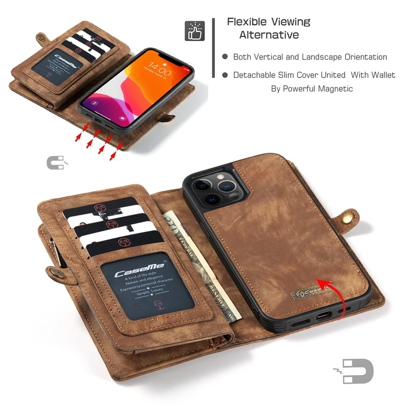For iPhone 12 13 14 15 16 17 Pro Max Case Flip Leather Wallet Phone Bag Cover For Coque iPhone 15 12 13 Mini 12Pro 14 Plus Case