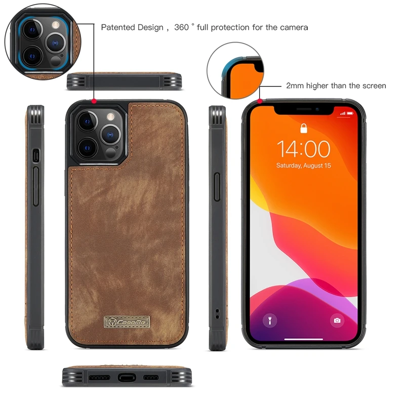 For iPhone 12 13 14 15 16 17 Pro Max Case Flip Leather Wallet Phone Bag Cover For Coque iPhone 15 12 13 Mini 12Pro 14 Plus Case