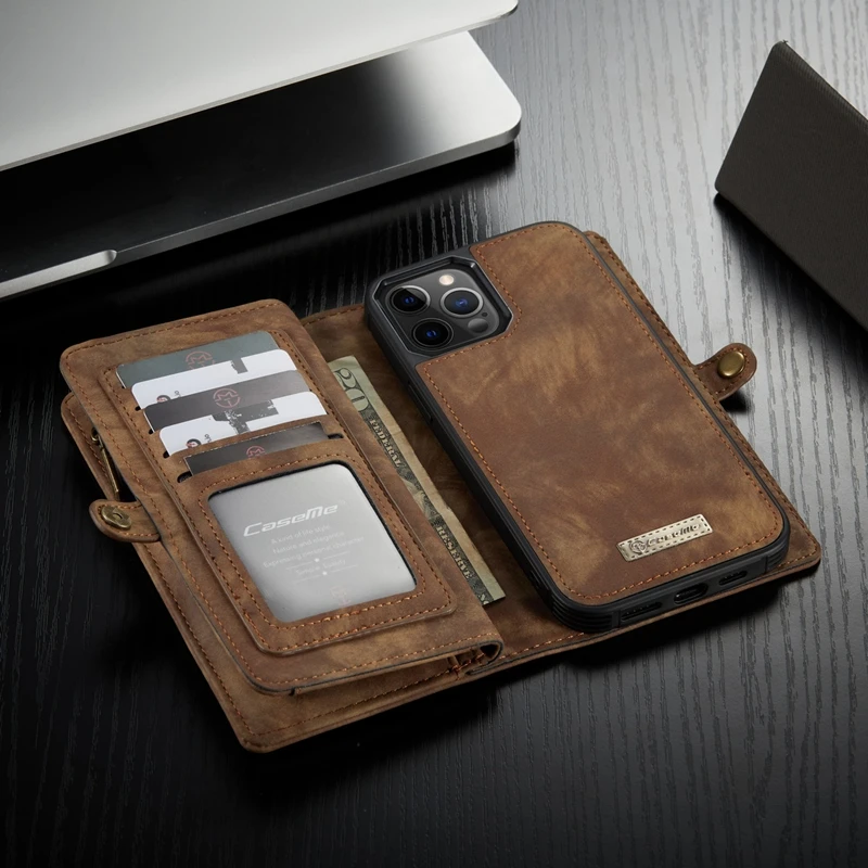 For iPhone 12 13 14 15 16 17 Pro Max Case Flip Leather Wallet Phone Bag Cover For Coque iPhone 15 12 13 Mini 12Pro 14 Plus Case