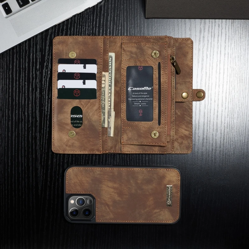 For iPhone 12 13 14 15 16 17 Pro Max Case Flip Leather Wallet Phone Bag Cover For Coque iPhone 15 12 13 Mini 12Pro 14 Plus Case