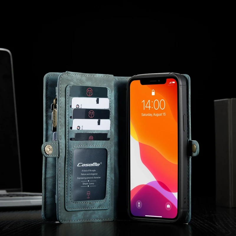 For iPhone 12 13 14 15 16 17 Pro Max Case Flip Leather Wallet Phone Bag Cover For Coque iPhone 15 12 13 Mini 12Pro 14 Plus Case