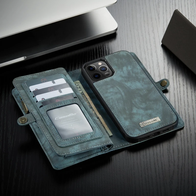 For iPhone 12 13 14 15 16 17 Pro Max Case Flip Leather Wallet Phone Bag Cover For Coque iPhone 15 12 13 Mini 12Pro 14 Plus Case