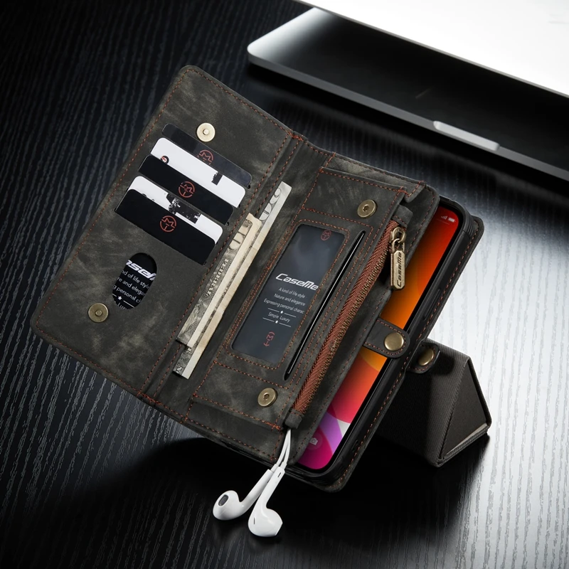 For iPhone 12 13 14 15 16 17 Pro Max Case Flip Leather Wallet Phone Bag Cover For Coque iPhone 15 12 13 Mini 12Pro 14 Plus Case