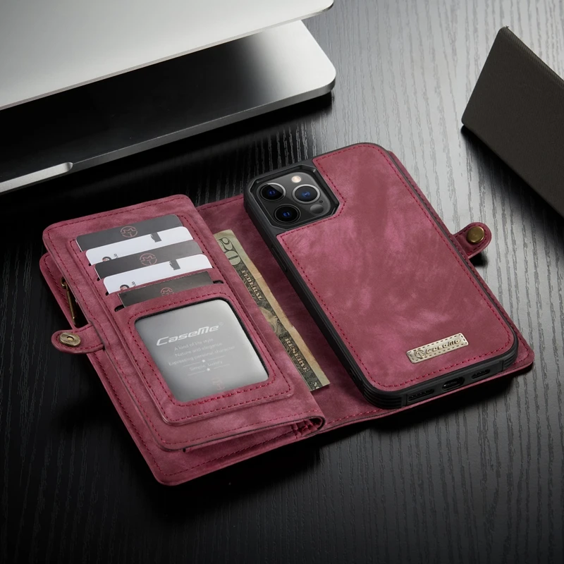 For iPhone 12 13 14 15 16 17 Pro Max Case Flip Leather Wallet Phone Bag Cover For Coque iPhone 15 12 13 Mini 12Pro 14 Plus Case